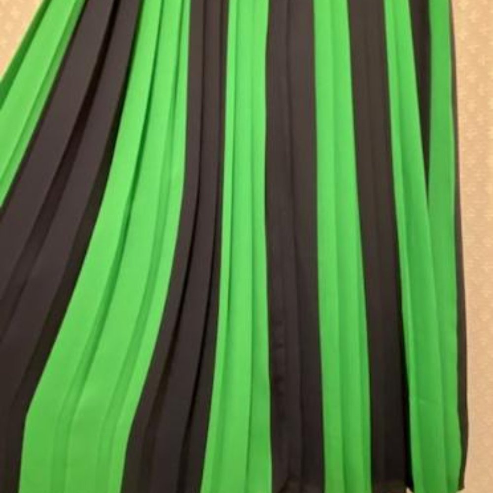 J Crew Factory Midi Pleated Striped Skirt Size: 4 US